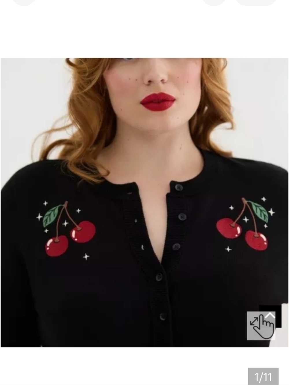 🆕️🍒RETRO CHIC CHERRY EMBROIDERED SWEATER🍒